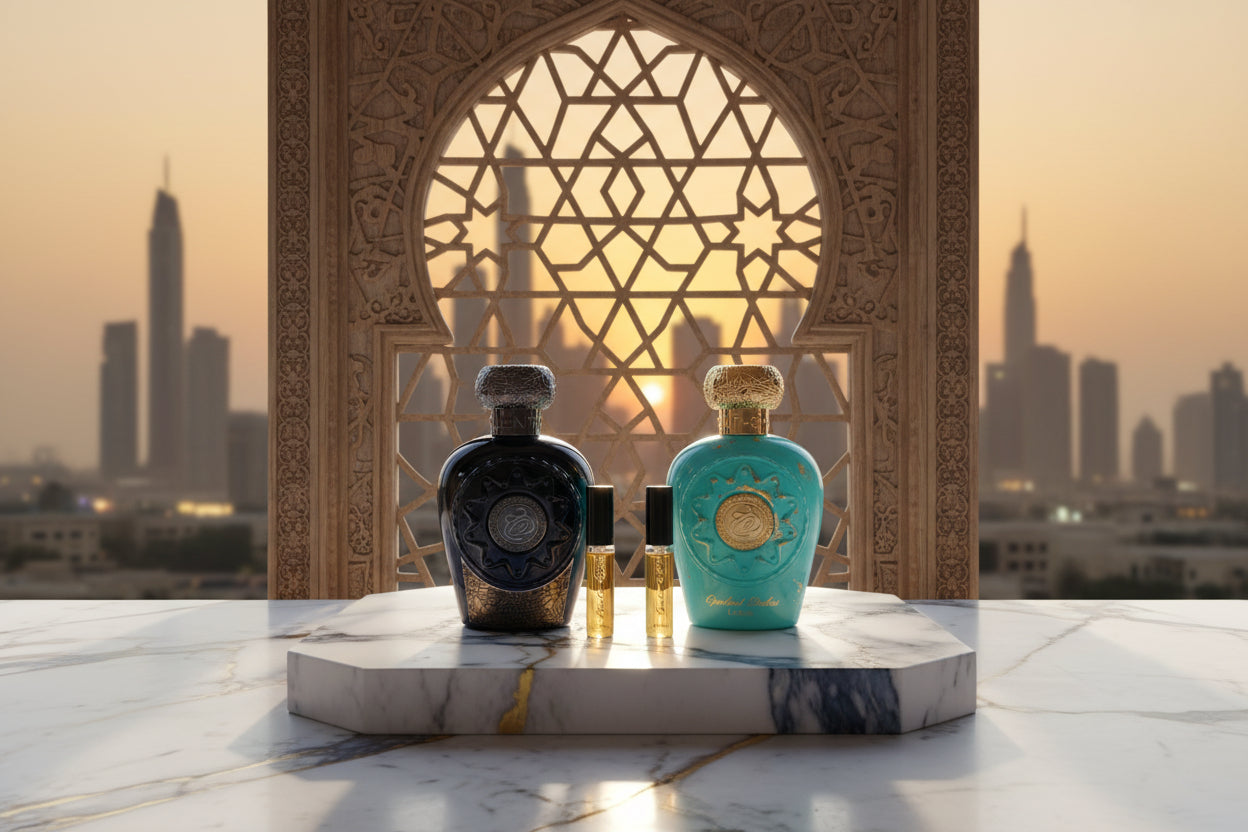 Lattafa Opulent Dubai & Blue Oud Elixir